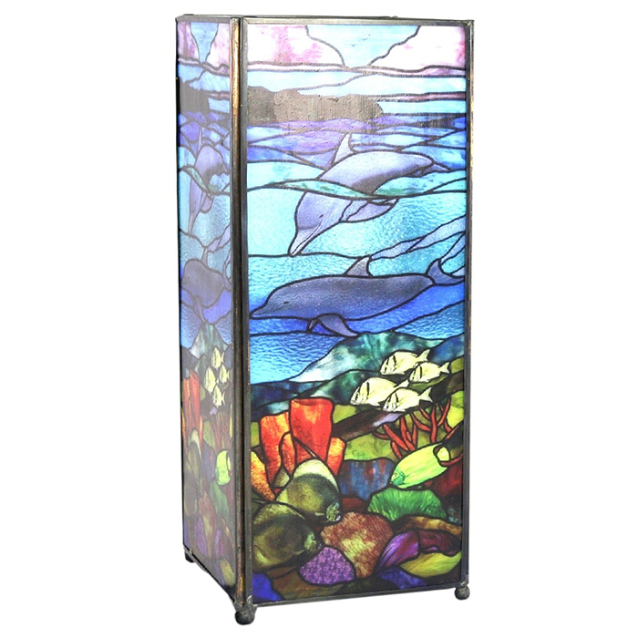 Ocean Square Lamp Screen Printed